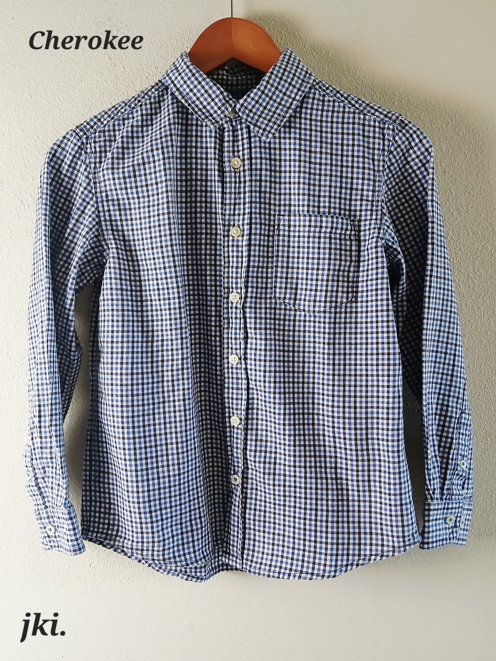 Cherokee Blue Check Long-Sleeve Shirt